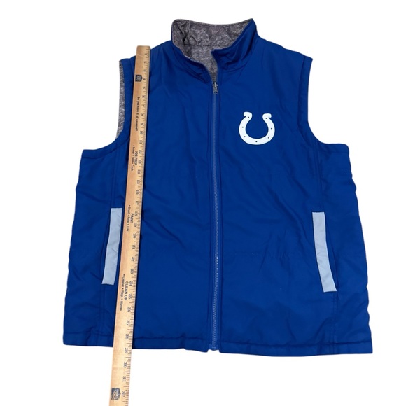 NFL Indianapolis Colts Reversible Vest Mens Large Stitched Blue Gray Football - Picture 8 of 9